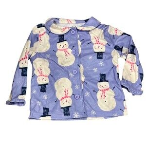 Flannel Snowman Pajama Set ⛄️ Size 18 M ❄️ NWT